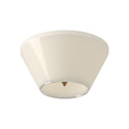 Load image into Gallery viewer, Holt LED Flush Mount in Brushed Gold/Glossy Opal Glass Finish | Kuzco Lighting
