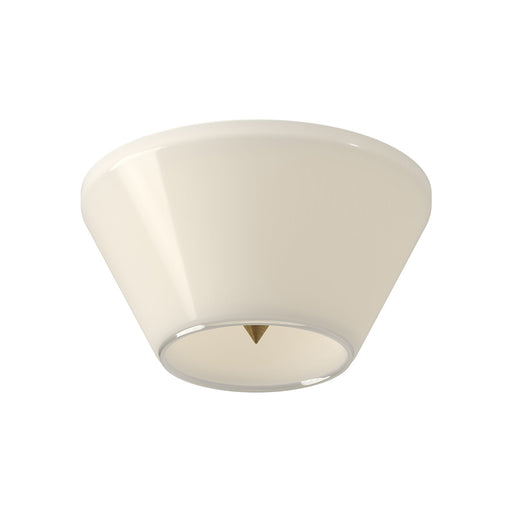 Holt LED Flush Mount in Brushed Gold/Glossy Opal Glass Finish | Kuzco Lighting