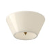 Holt LED Flush Mount in Brushed Gold/Glossy Opal Glass Finish | Kuzco Lighting