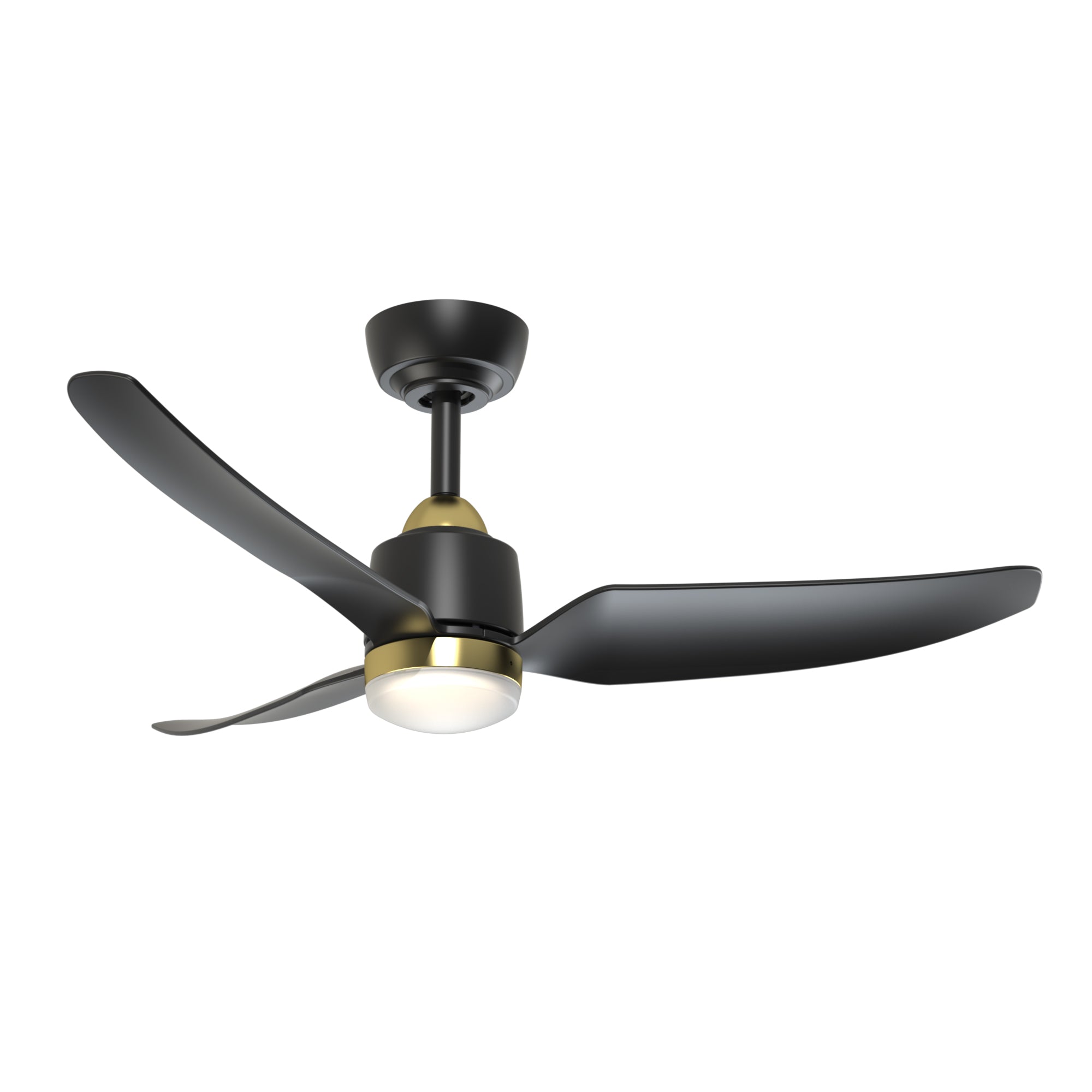 Hugo Ceiling Fan in Brushed Gold/Matte Black Finish | Kuzco Lighting