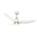 Hugo Ceiling Fan in Brushed Gold/Matte White Finish | Kuzco Lighting