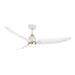 Hugo Ceiling Fan in Brushed Gold/Matte White Finish | Kuzco Lighting