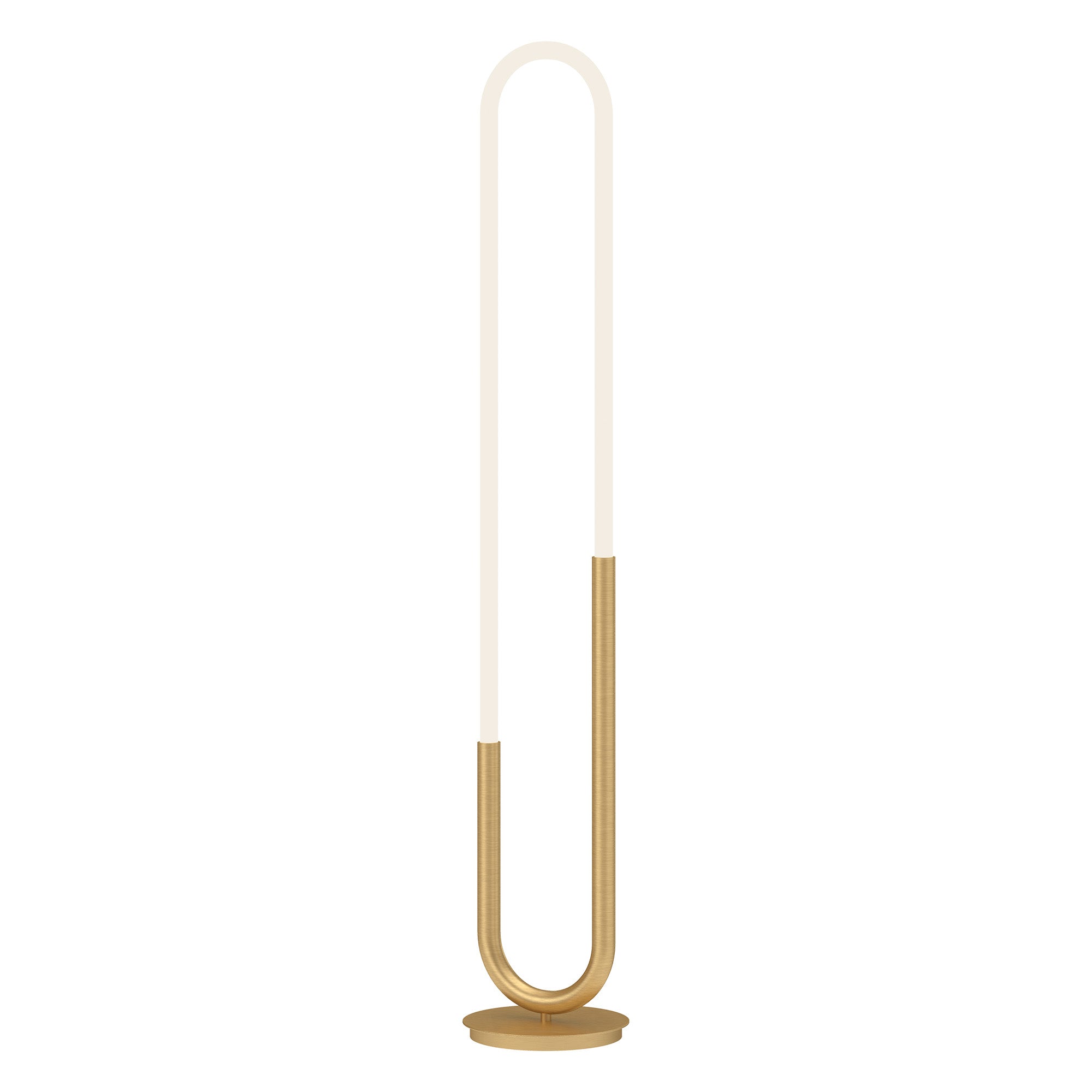 Huron LED Floor Lamp in Brushed Gold Finish | Kuzco Lighting