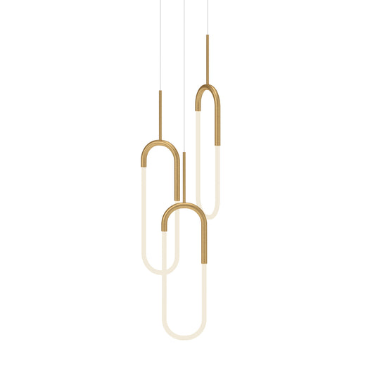 Huron LED Multi Pendant in Brushed Gold Finish | Kuzco Lighting