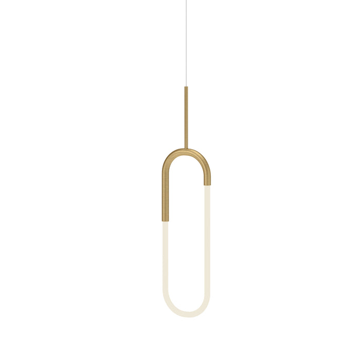 Huron LED Pendant in Brushed Gold Finish | Kuzco Lighting