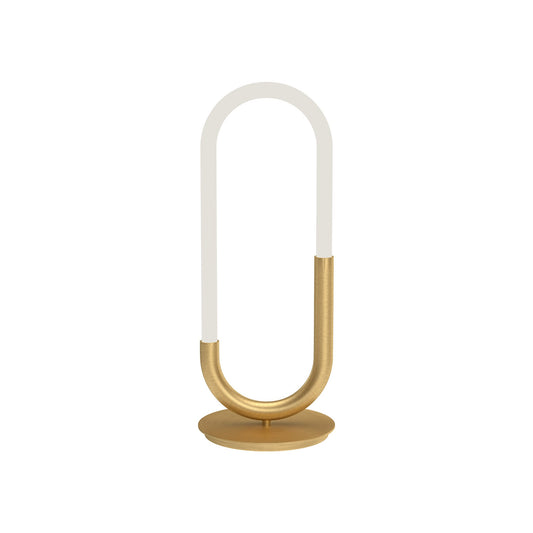 Huron LED Table Lamp in Brushed Gold Finish | Kuzco Lighting