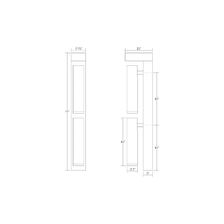 Haim Aimable Uplight LED Wall Sconce - Diagram