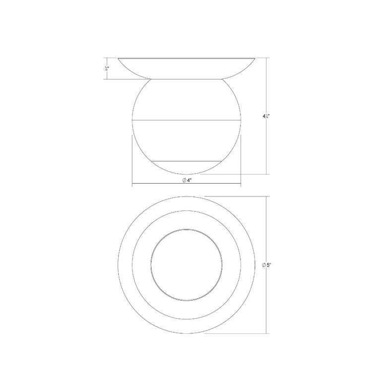 Hemisphere LED Flushmount - Diagram