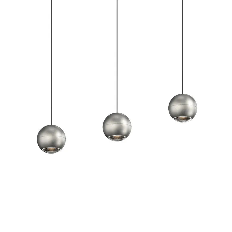 Hemisphere LED Linear Suspension - Natural Anodized