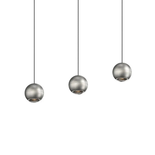 Hemisphere LED Linear Suspension - Natural Anodized