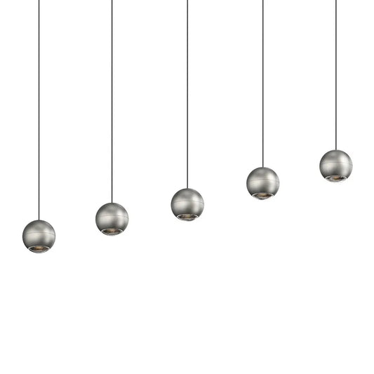 Hemisphere LED Linear Suspension - Natural Anodized