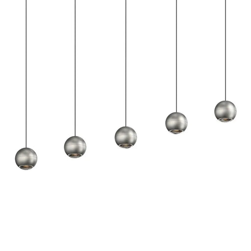 Hemisphere LED Linear Suspension - Natural Anodized