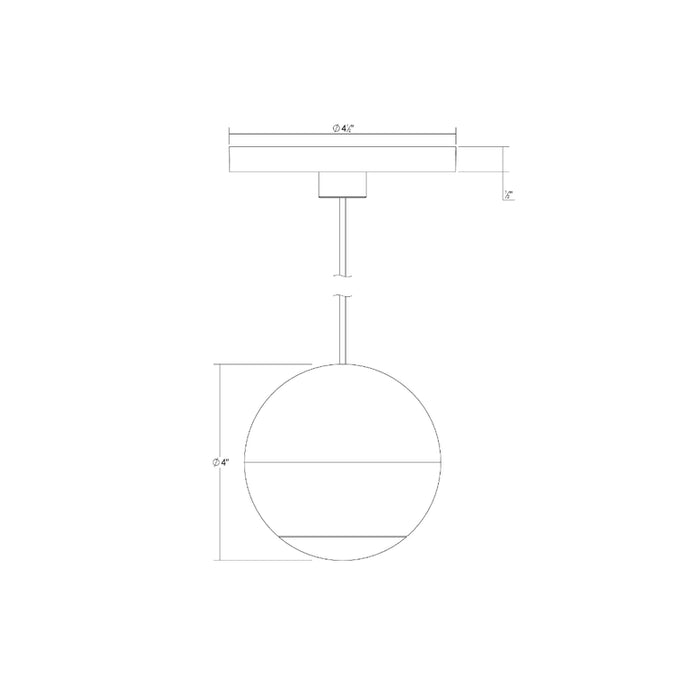 Hemisphere LED Mini Pendant - Diagram