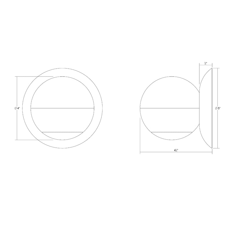 Hemisphere LED Wall Sconce - Diagram