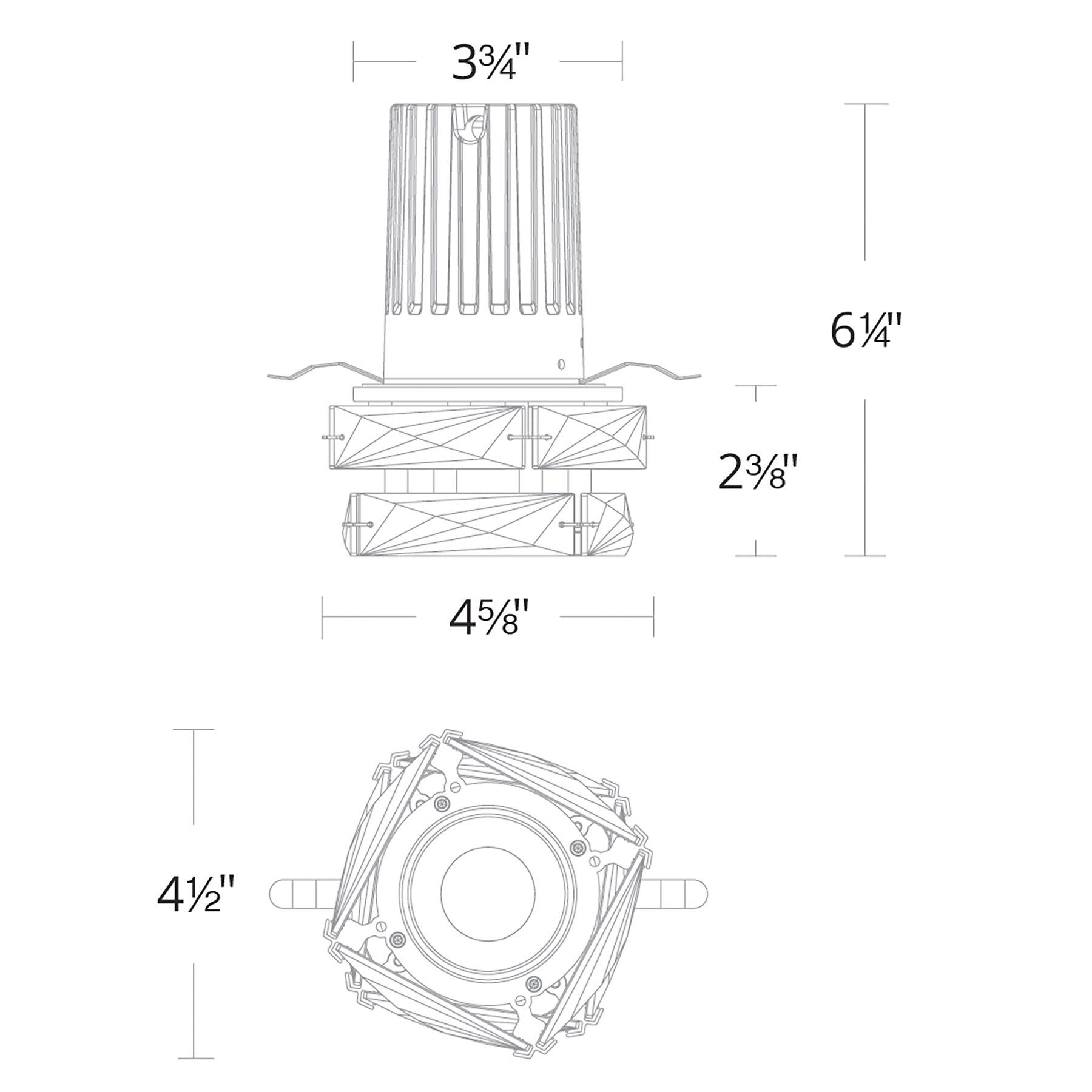 Hielo LED Recessed Trim diagram