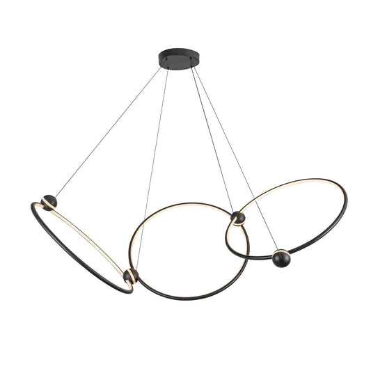 Isho LED Chandelier in Black Finish | Kuzco Lighting