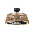 Load image into Gallery viewer, Isla LED Ceiling Fan in Matte Black/Braided Rope Finish | Kuzco Lighting
