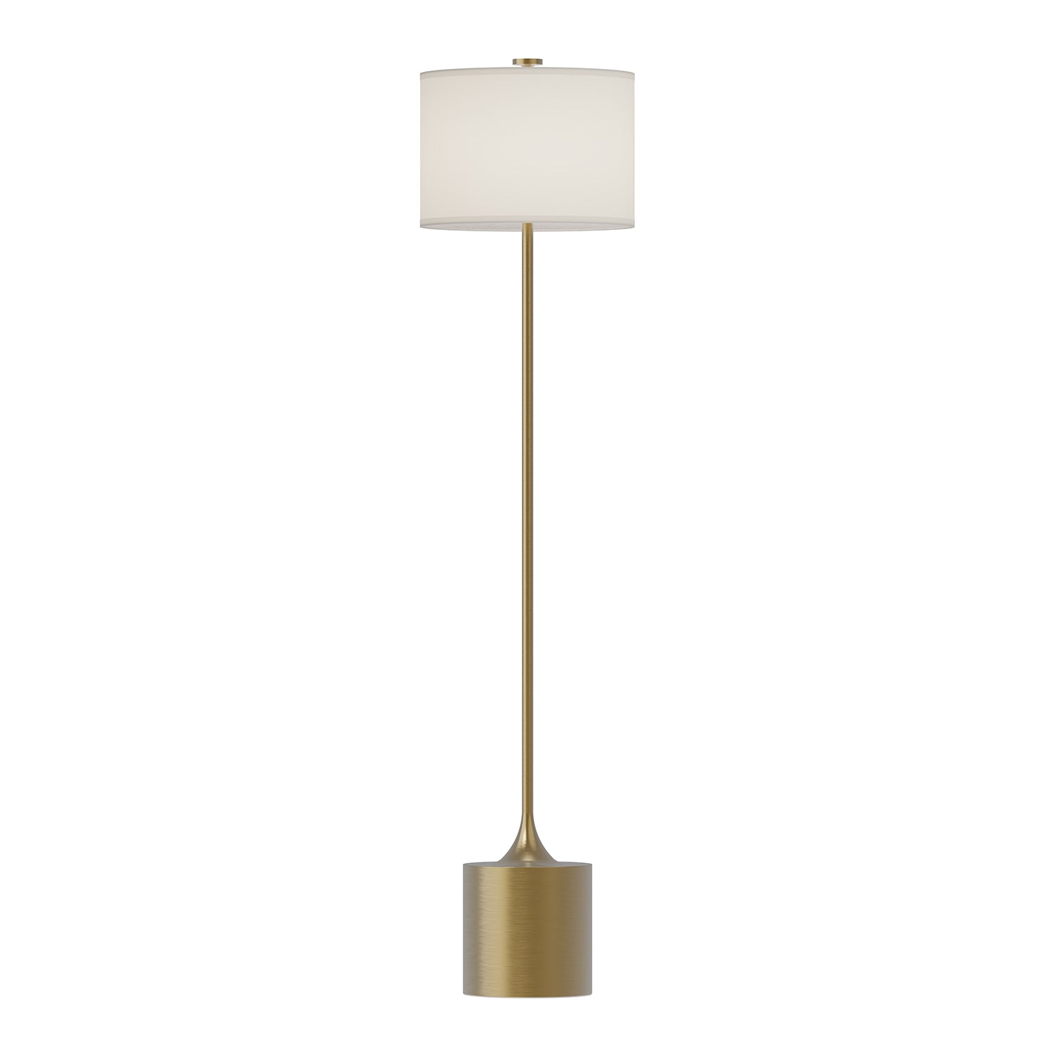 Issa 61-in Brushed Gold/Ivory Linen 1 Light Floor Lamp by Alora Lighting | FL418761BGIL | Alora Lighting