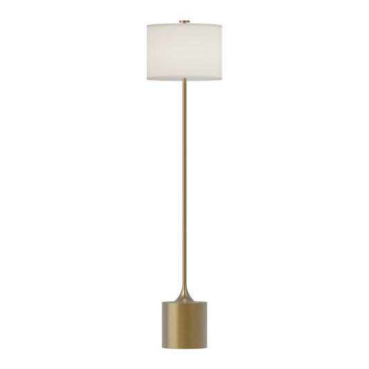 Issa 61-in Brushed Gold/Ivory Linen 1 Light Floor Lamp by Alora Lighting | FL418761BGIL | Alora Lighting