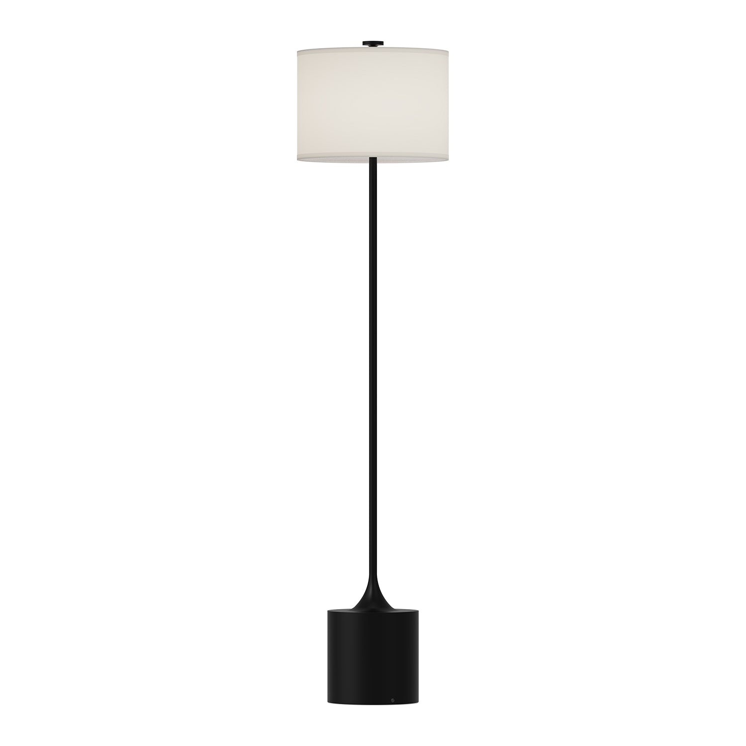 Issa 61-in Matte Black/Ivory Linen 1 Light Floor Lamp by Alora Lighting | FL418761MBIL | Alora Lighting