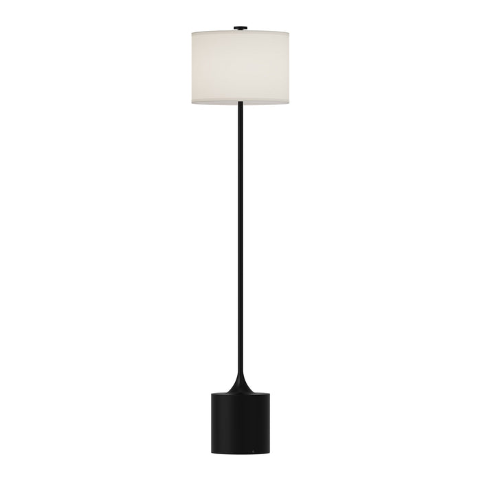 Issa 61-in Matte Black/Ivory Linen 1 Light Floor Lamp by Alora Lighting | FL418761MBIL | Alora Lighting