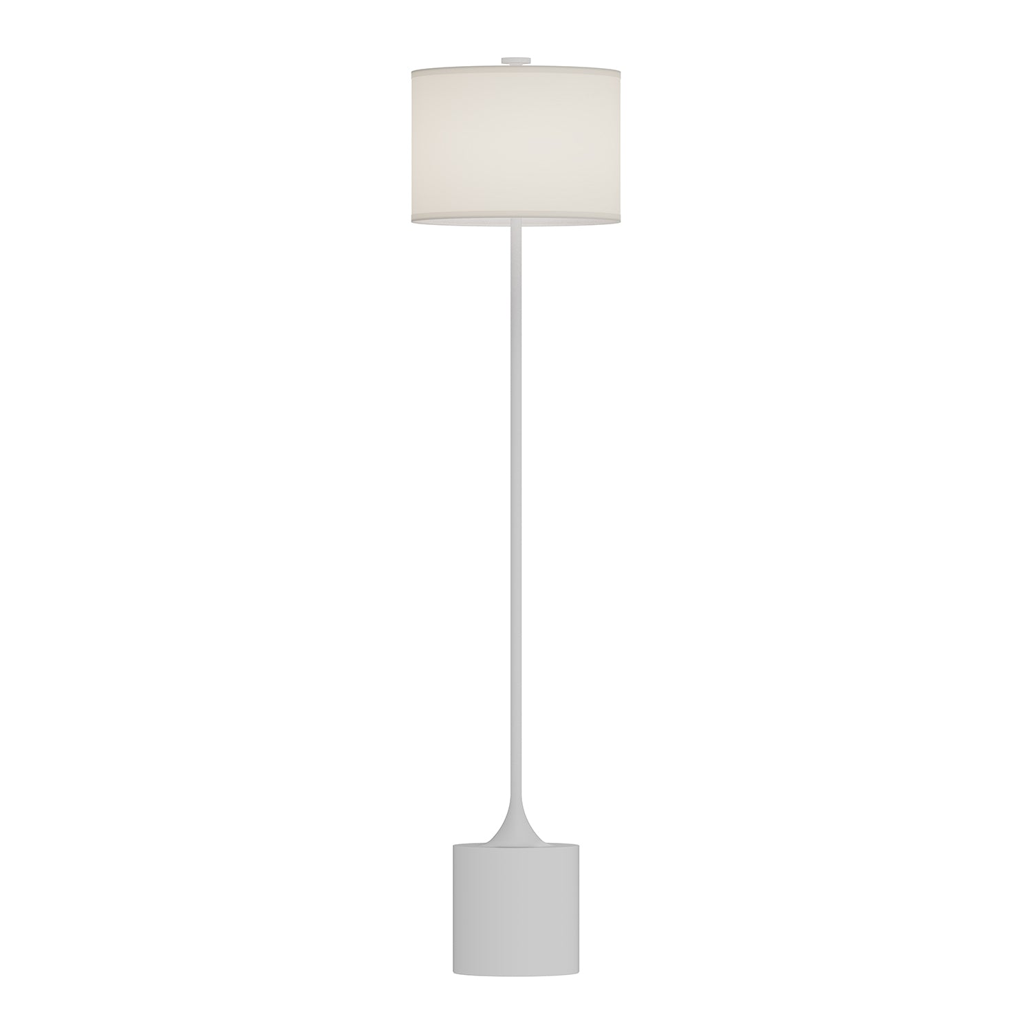 Issa 61-in White/Ivory Linen 1 Light Floor Lamp by Alora Lighting | FL418761WHIL | Alora Lighting