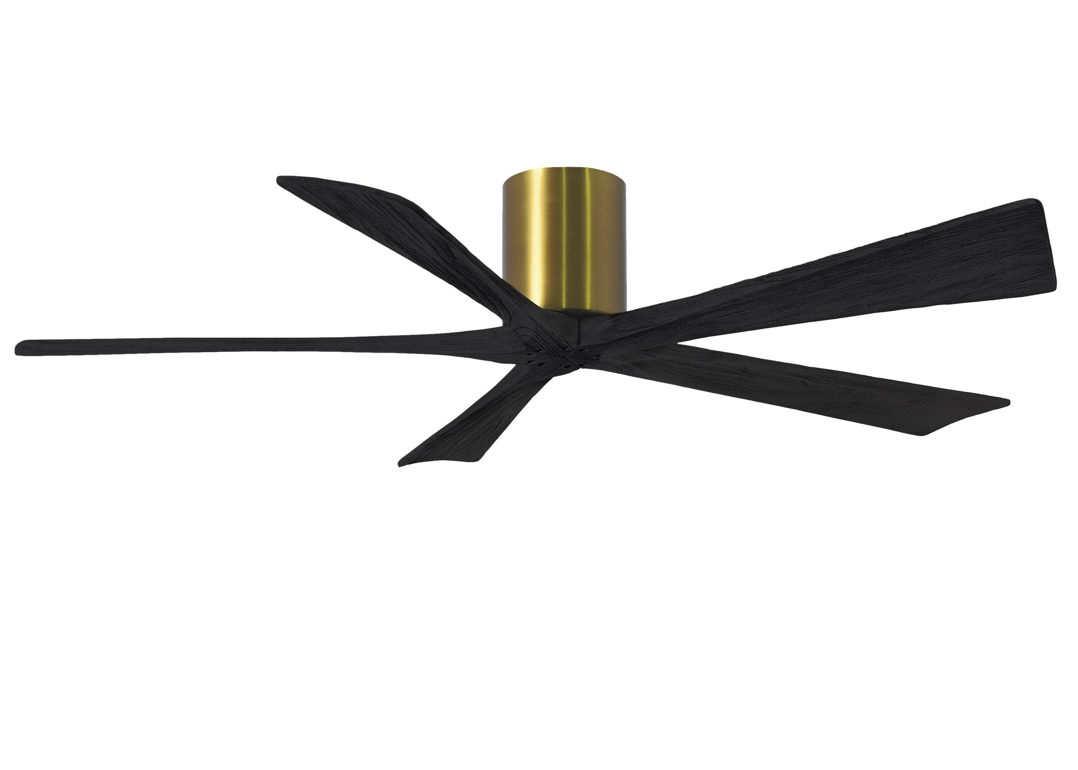 Irene Hugger 5-Blade Ceiling Fan - Brushed Brass Finish with Matte Black Blades