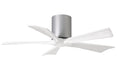 Load image into Gallery viewer, Irene Hugger 5-Blade Ceiling Fan - Brushed Nickel Finish with Matte White Blades 
