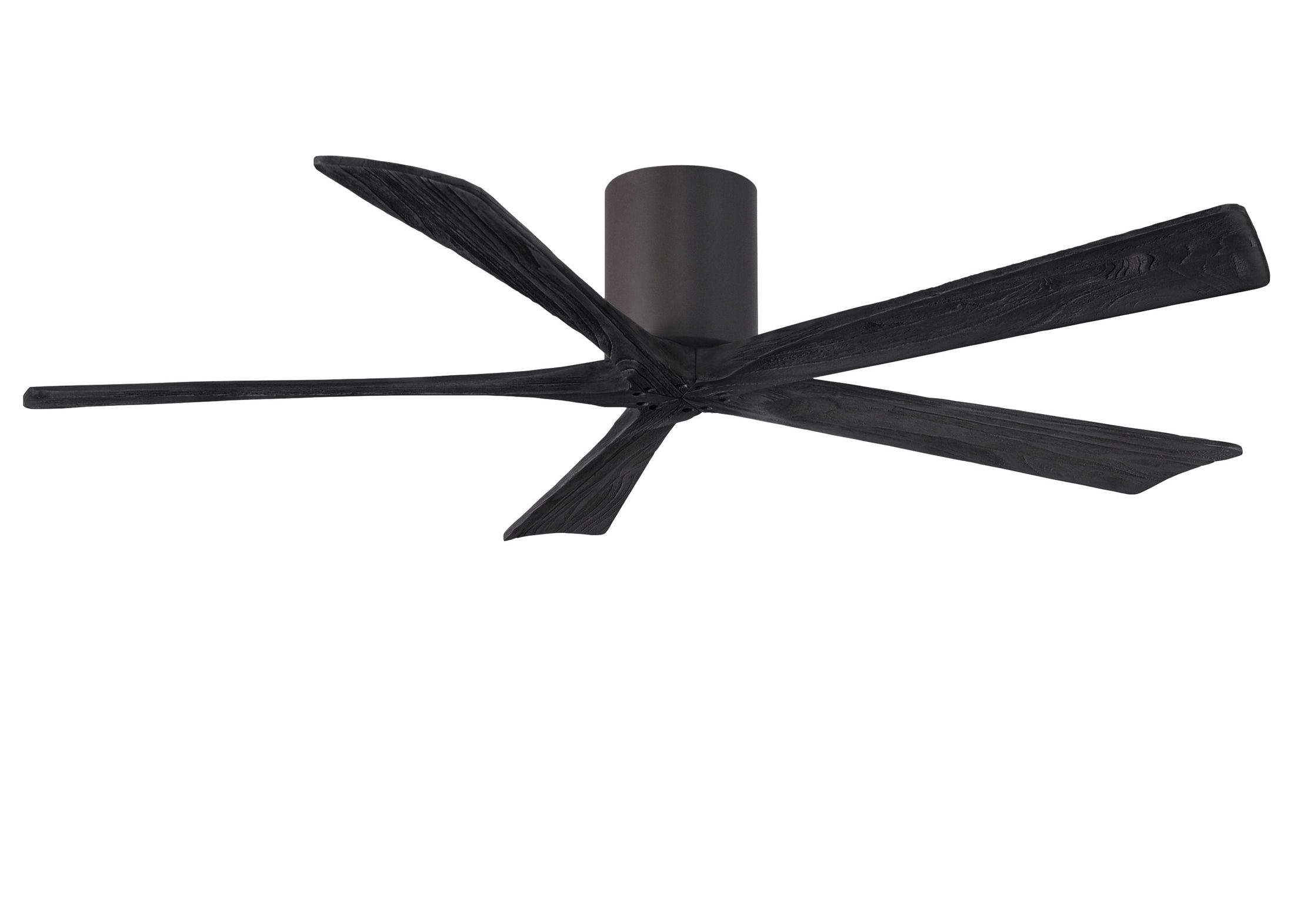 Irene Hugger 5-Blade Ceiling Fan - Textured Bronze Finish with Matte Black Blades