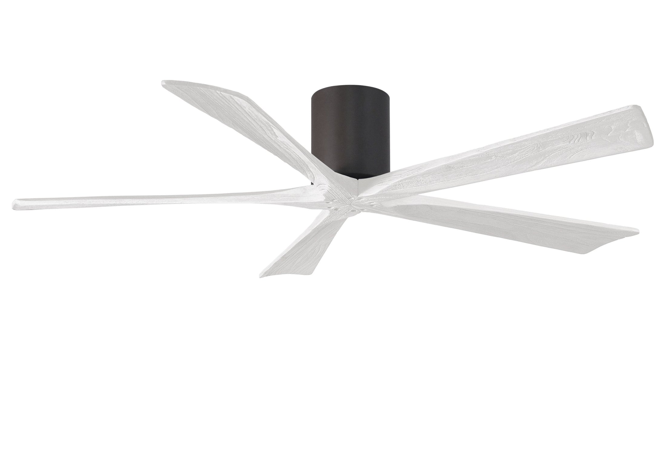 Irene Hugger 5-Blade Ceiling Fan - Textured Bronze Finish with Matte White Blades