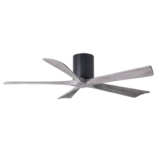 Irene Hugger 5-Blade Ceiling Fan - Matte Black Finish with Barn Wood Blades