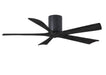 Irene Hugger 5-Blade Ceiling Fan - Matte Black Finish with Matte Black Blades