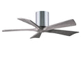 Load image into Gallery viewer, Irene Hugger 5-Blade Ceiling Fan - Polished Chrome Finish with Barn Wood Blades
