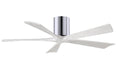 Load image into Gallery viewer, Irene Hugger 5-Blade Ceiling Fan - Polished Chrome Finish with Matte White Blades
