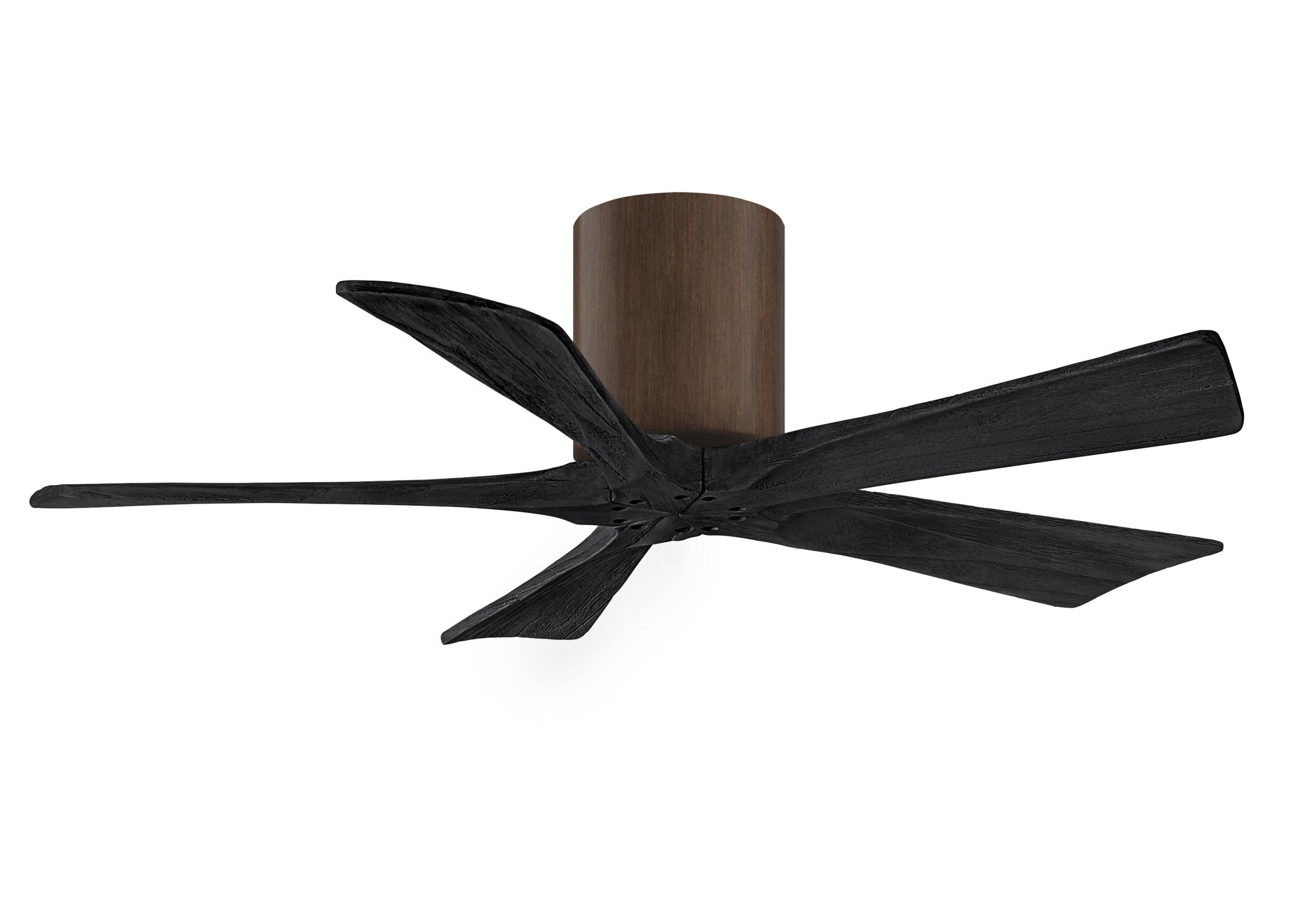 Irene Hugger 5-Blade Ceiling Fan - Walnut Finish with Matte Black Blades