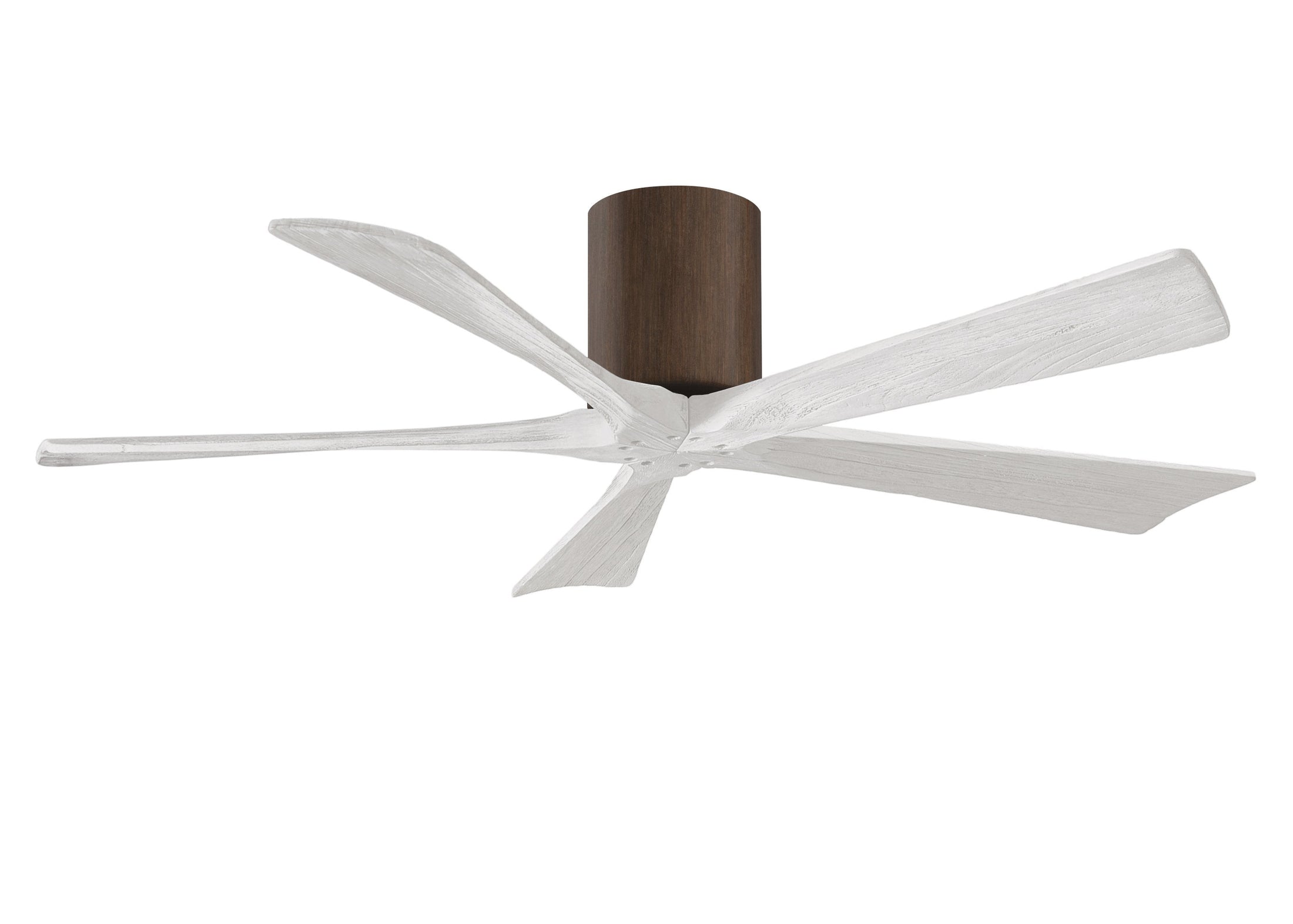 Irene Hugger 5-Blade Ceiling Fan - Walnut Finish with Matte White Blades