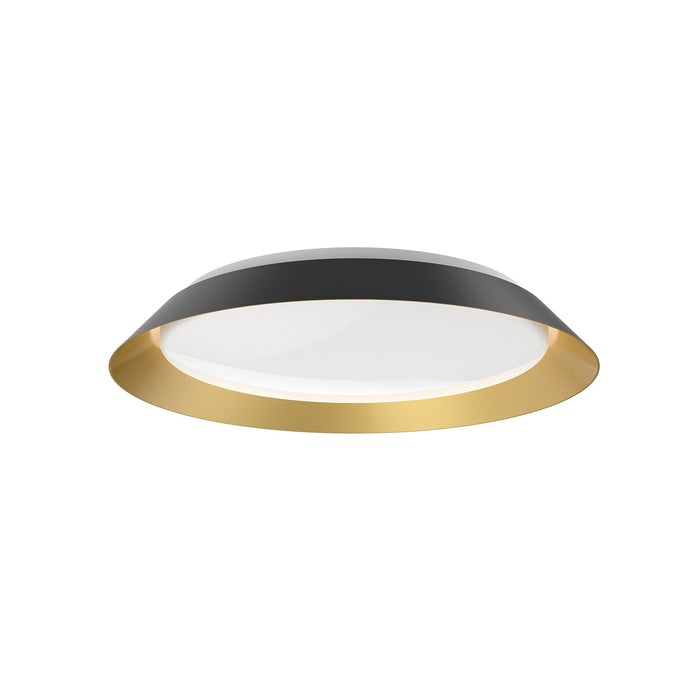 Jasper LED Flush Mount in Black/Gold Finish | Kuzco Lighting