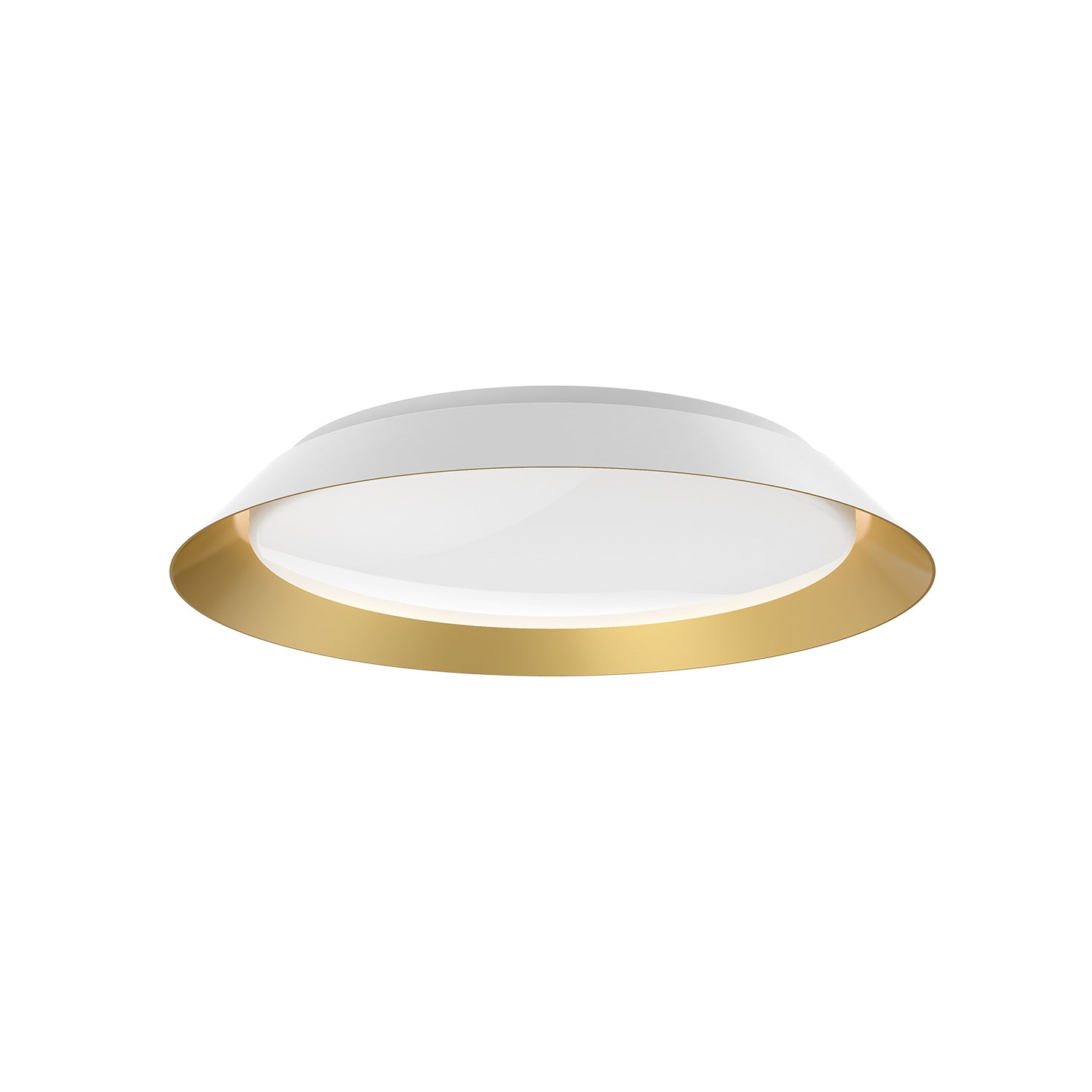 Jasper LED Flush Mount in White/Gold Finish | Kuzco Lighting