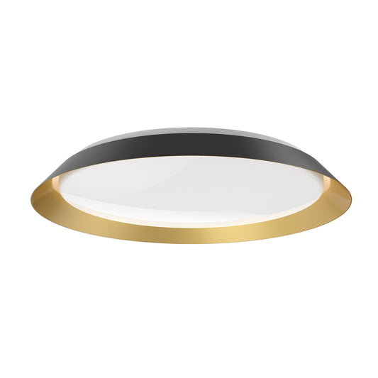 Jasper LED Flush Mount in Black/Gold Finish | Kuzco Lighting