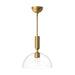 Jude 12-in Brushed Gold/Clear Glass 1 Light Pendant by Alora Lighting | PD563012BGCL | Alora Lighting