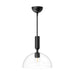 Jude 12-in Clear Glass/Matte Black 1 Light Pendant by Alora Lighting | PD563012MBCL | Alora Lighting