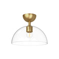 Load image into Gallery viewer, Jude 12-in Brushed Gold/Clear Glass 1 Light Semi Flush Mount by Alora Lighting | SF563012BGCL | Alora Lighting
