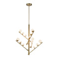 Load image into Gallery viewer, Cypress LED Chandelier in Brushed Gold/Opal Glass Finish | Kuzco Lighting
