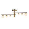 Load image into Gallery viewer, Cypress LED Semi-Flush in Brushed Gold/Opal Glass Finish | Kuzco Lighting

