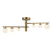 Cypress LED Semi-Flush in Brushed Gold/Opal Glass Finish | Kuzco Lighting