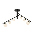 Load image into Gallery viewer, Cypress LED Semi-Flush in Black/Opal Glass Finish | Kuzco Lighting

