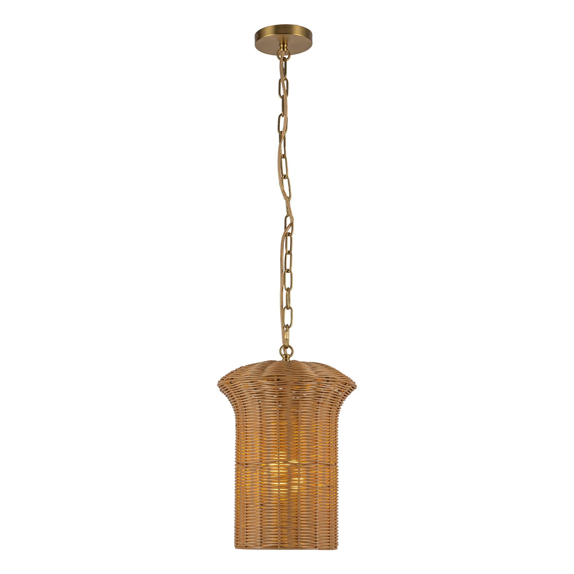 Kai 11-in Brushed Gold Socket Pendant by Alora Lighting | PD641011BG | Alora Lighting