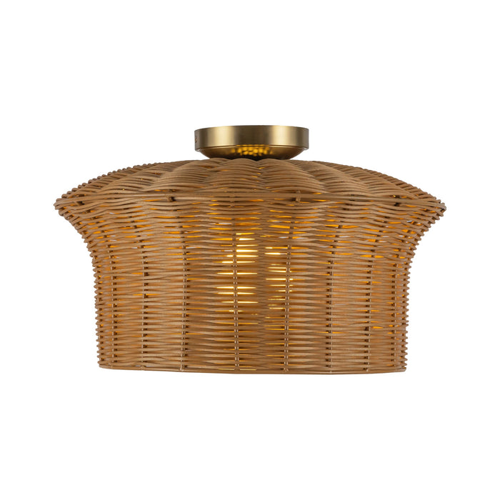 Kai 16-in Brushed Gold Socket Semi-Flush Mount by Alora Lighting | SF641016BG | Alora Lighting