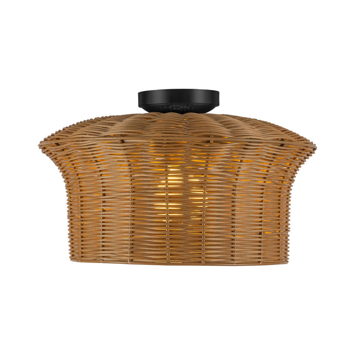Kai 16-in Matte Black Socket Semi-Flush Mount by Alora Lighting | SF641016MB | Alora Lighting
