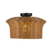 Kai 16-in Matte Black Socket Semi-Flush Mount by Alora Lighting | SF641016MB | Alora Lighting